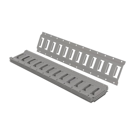 Vestil E-TRACK 2 FOOT GRAY, PK6 E-TRK-2-GY-6PK